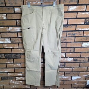 Eddie‎ Bauer Rainier Tech Pant Men's 38x32 Brown Nylon Hiking Gorpcore Stretch